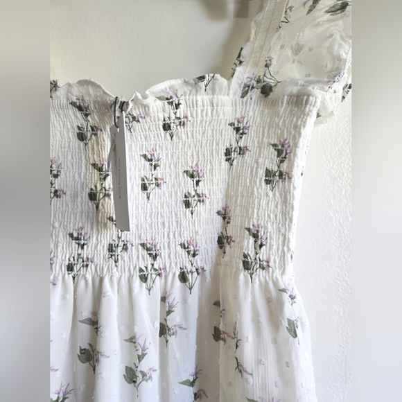 NWT! O.P.T. , Cypress Midi Dress, White/Green/Lilac, Size Large, MSRP $148 - Picture 13 of 13